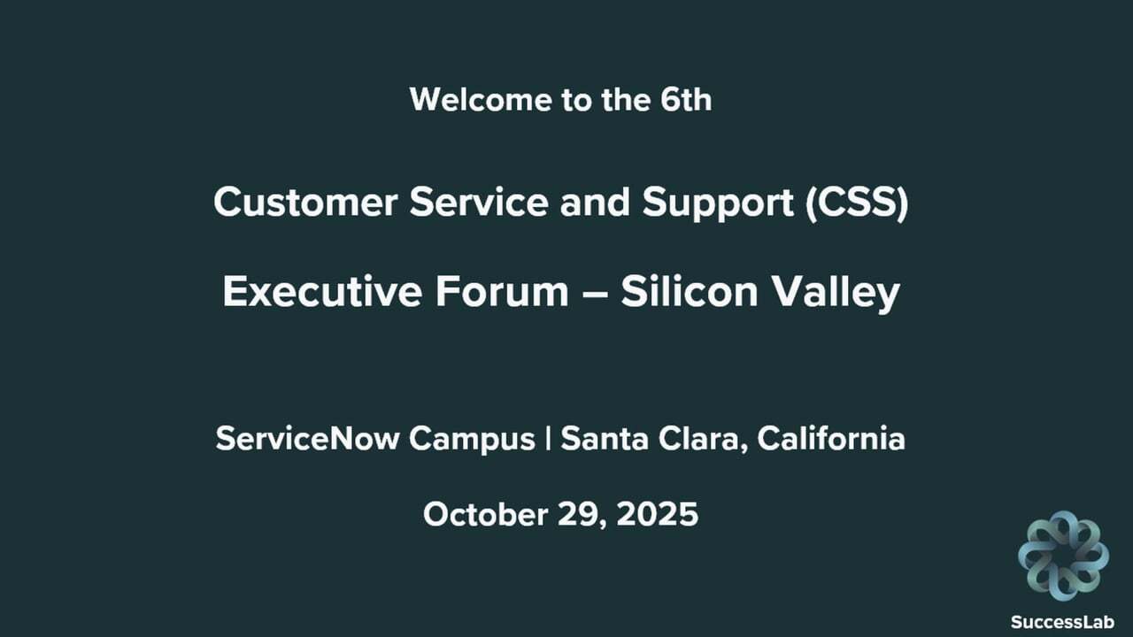 CSS Executive Forum Silicon Valley Oct 29 2025